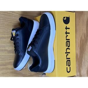 Carhartt Women’s Black Detroit Leather Sneakers White Soles Size 7.5 New In Box